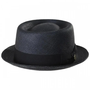 Toquilla Straw Fedora <b>Hat</b> with Ribbon <b>Band</b> Wide Brim Unisex Adult Casual Summer <b>Hat</b> - Product Image 1