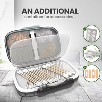 Boîte à pilules étanche avec joint en silicone, organiseur de médicaments portable de voyage à 7 compartiments avec plateau à accessoires