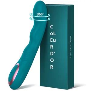 Tongkat Pijat Getar Tahan Air Elektrik 360 Derajat Berputar Vibrator Dildo Realistis Masturbator 10 Frekuensi untuk Wanita Dewasa - Product Image 5
