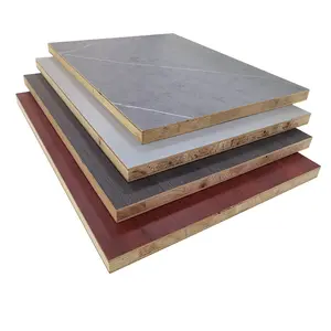 E0 ENF formaldehyde emission grade eco-friendly solid melamine block board for furniture household from guangxi