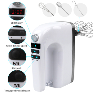 Nuevo Batidor Manual de 9 Velocidades con Cable y Varillas, Funcionamiento Suave, Mezclador de Alimentos - Product Image 5