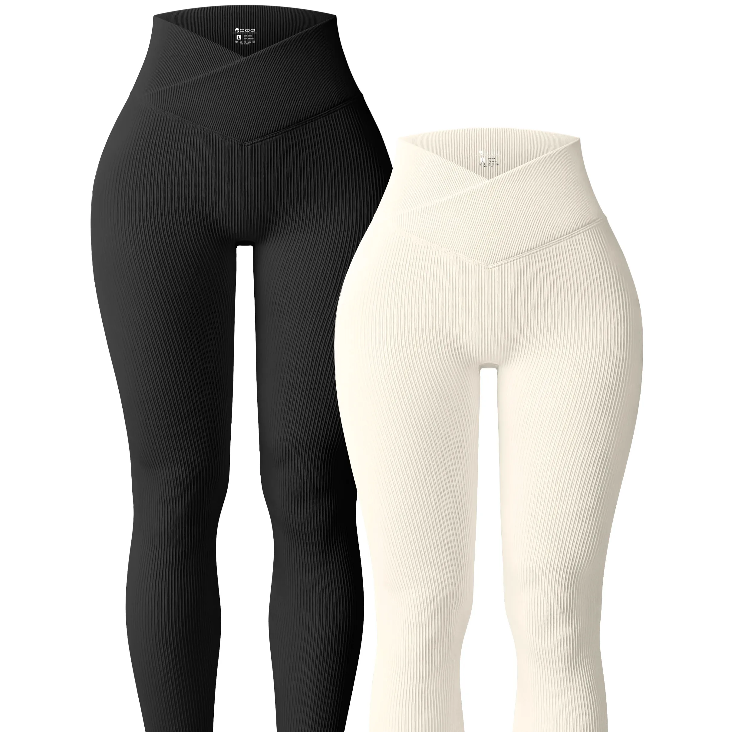 Venta caliente V Cintura Fitness Pantalones Levantamiento de glúteos Mujeres Entrenamiento Leggings