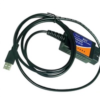 Escáner de Cable USB OBD2 ELM327 V1.5 para Automóvil, Herramienta Lectora de Códigos de Diagnóstico Automotriz, 9-16V, Ajuste Universal