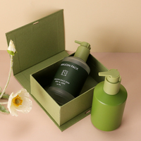 Flacon pompe distributeur de luxe 300 ml en verre dépoli vert pour shampoing, lotion, savon, diffuseur à bâtonnets pour crème visage et soins de la peau