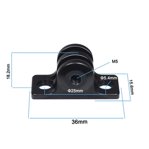 Support de fixation en alliage d'aluminium KAMPHO pour GoPro Hero 12 11 10 9 8 7 6 Insta360 <span class=keywords><strong>X2</strong></span> X3 DJI Osmo - Product Image 3