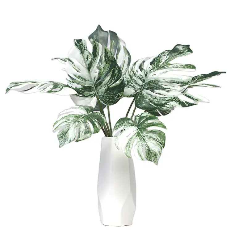 Plantas artificiais monstera e flores decorativas, novas plantas de alta qualidade para decoração caseira feitas na china