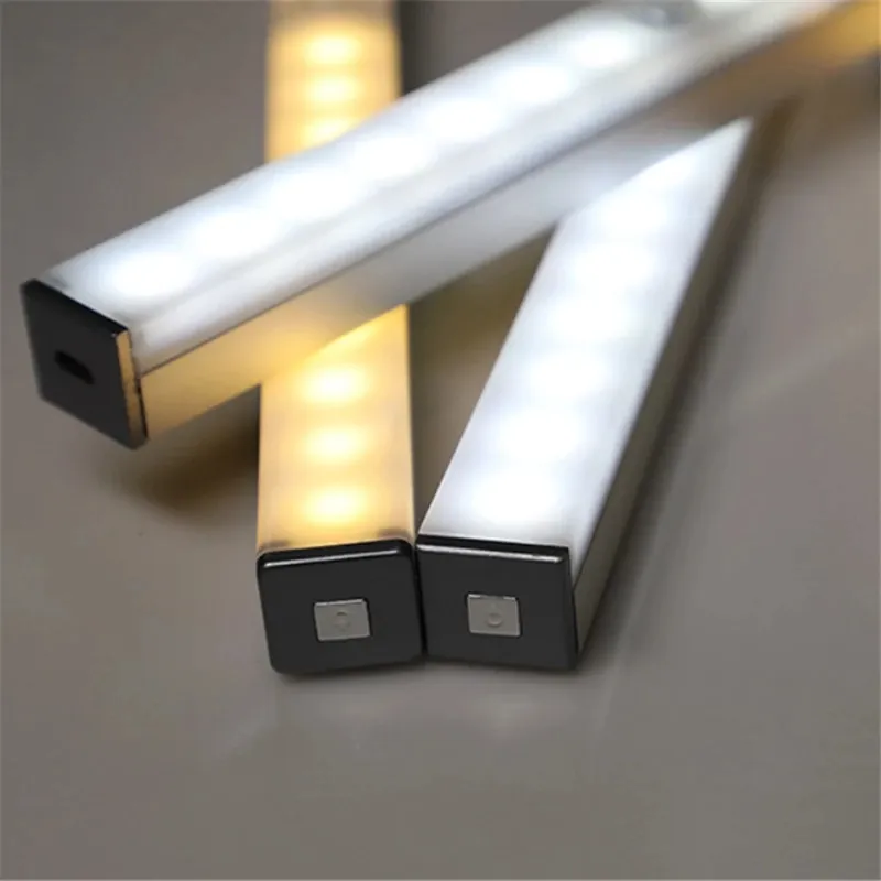 USB Rechargeable Closet Lights Motion Sensor 21 LED Portable Wireless Light Bar Cabinet Kitchen closet Night Light with Magnet