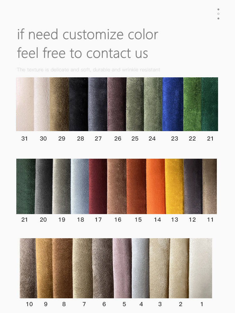 Couleurs de tissu nubuck