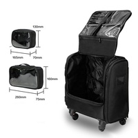 OBOX Oxford MakeupTrolley OEM/ODM с отсоединяемой перегородкой, держателем для кистей, выдвижной ручкой и застежкой-молнией для использования на улице