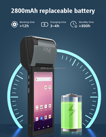 QUNSUO-601 Android PDA 6 pouces avec imprimante thermique 58mm RFID 1D/2D lecteur de codes à barres terminal robuste portable