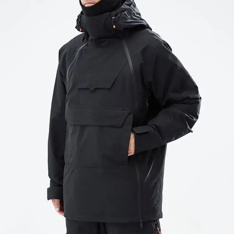 Customized Men Windbreaker Jacket Pullover Waterproof Snow Windproof Fashion Design Multi Pocket Jacket