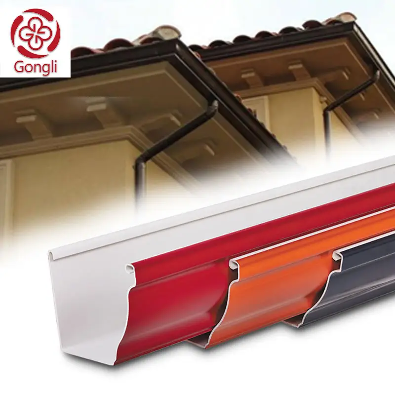 Gongli卸売価格ヴィラハウス雨水屋根システム雨水プラスチックASA PVC雨樋