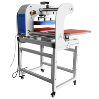 Nouvelle presse à chaud pneumatique semi-automatique à double station avec écran tactile LCD numérique 40x50-70x100cm pour l'impression de t-shirts