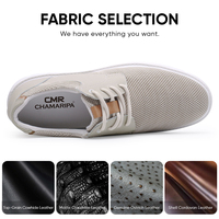 Chaussures décontractées rehaussantes pour hommes, vente en gros d'usine, avec empeigne en maille respirante et doublure en cuir souple, tendance mode