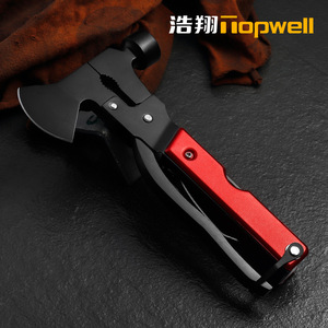 Topwell มีดทำครัวอเนกประสงค์, มีดหั่นขวานค้อนสแตนเลสเกรดอุตสาหกรรมทนทาน4.6ซม. อุปกรณ์กลางแจ้งใบมีด - Product Image 4