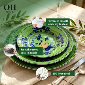 Vente en gros usine : Service de table Richard Green Rhododendrons en porcelaine fine, fait main, écologique, pour la location de banquets de mariage - Product Image 6