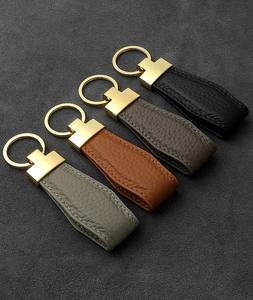 Porte-clés en cuir de <span class=keywords><strong>vachette</strong></span> de couche supérieure Porte-clés de voiture en cuir véritable de haute qualité - Product Image 1