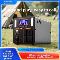 Générateur solaire portable 220V pour extérieur avec stockage d'énergie au lithium-ion, contrôleur MPPT 300W, onde sinusoïdale pure, USB, LED, adaptateur secteur AU/US/EU