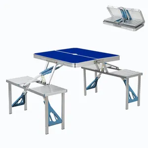 High Quality Outdoor Table Set Portable Aluminium Folding Camping Box Table Pliable Camping Folding Table For Camping