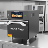Oven Konveksi Microwave Sirkulasi Udara Panas Multifungsi Komersial Gaya Turbo Chef Kecepatan Tinggi Oven Memasak Cepat Baru