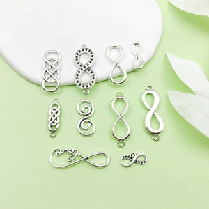 Antique Silver Alloy <b>Infinity</b> Pendant Mixed Shapes For <b>Bracelet</b> Making DIY Jewelry Accessories Zinc Alloy Plated - Product Image 4