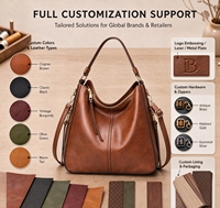 Sac à bandoulière pour femmes, grande capacité, sac hobo avec fermeture éclair et sangle amovible, vente en gros, logo personnalisé