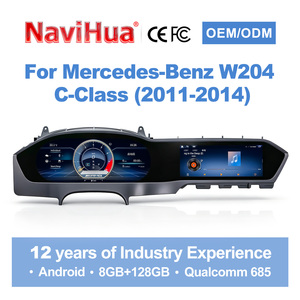 Navihua for Benz C Class W204 2011-2014 <b>Car</b> Upgrade Kits LCD Android Radio Multimedia Carplay <b>DVD</b> <b>Player</b> With Auto Meter Cluster - Product Image 2