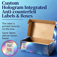 Boîte en papier anti-contrefaçon personnalisée avec étiquette de code QR intégrée, emballage de sécurité holographique, certifiée F SC ISO CE
