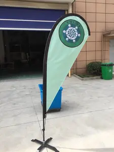 Promotion Flying Rectangle Shape Beach Flag Customized Feather Flag Double Sided Printing Teardrop Flag