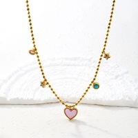Collier chaîne à maillons de luxe en zircon coloré plaqué or, style classique, fabriqué en usine, tendance pour femme, bijoux en promotion