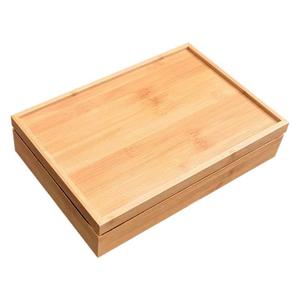 Caja de bambú rectangular hecha a mano para regalo, artesanía, almacenamiento de aperitivos, frutas, embalaje de mooncakes, tamaño y grosor personalizables - Product Image 2