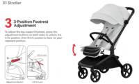 Poussette bébé Kidilo minimaliste ultra-légère, pliage à une main, portable pour avion, poussette de voyage