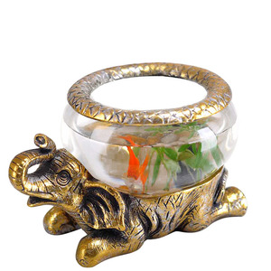 USMILEPET <span class=keywords><strong>Best</strong></span>-seller <span class=keywords><strong>Aquarium</strong></span> en résine en forme d'éléphant pour la maison Tortue Réservoir Décorations et ornements pour le salon et l'étude - Product Image 1