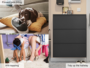 <span class=keywords><strong>Armoire</strong></span> à chaussures en acier à trois niveaux réglables pour la maison, le salon, les chambres, les hôtels, les hôpitaux, les écoles - Product Image 3