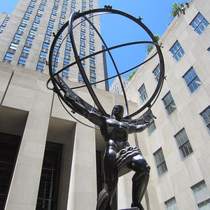 Escultura Pública, Estatua de Hombre Griego Desnudo, Tamaño Real, Metal, Latón, Bronce, Escultura de Atlas - Product Image 3