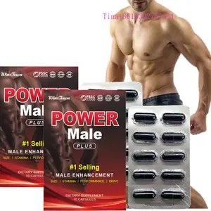 Cápsulas masculinas OEM hierbas chinas naturales con ginseng Maca Power Plus Pills suplemento dietético Cápsula de mejora de potencia masculina