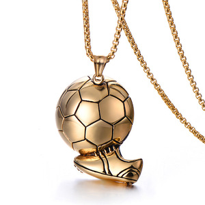 European American Fashion <strong>Football</strong> Pendant Necklace Unisex Alloy Chain Casual Sporty Jewelry Wholesale 2026 - Product Image 2
