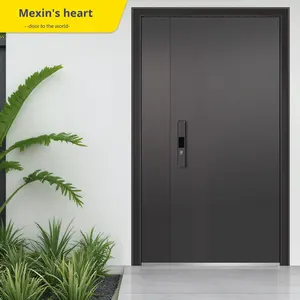 Porta de entrada em aço | Disponível como porta desigual | Porta da frente para casa e Villa com impressão digital Smart Lock ZK-6251 - Product Image 3