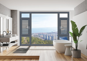 <span class=keywords><strong>Fenêtre</strong></span> à battant horizontale en alliage d'aluminium durable et minimaliste, profil 6063-T5, double vitrage trempé, <span class=keywords><strong>installation</strong></span> facile pour la maison - Product Image 5