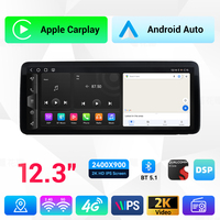 Autoradio Foforfor 12,3 pouces pour Toyota Highlander 2015-2018, Android 13, Carplay, lecteur DVD, stéréo, navigation GPS, unité principale DSP 4G