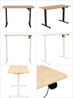 Bureau électrique à hauteur réglable avec design en bois moderne, durable pour le bureau et la chambre, bureau debout commercial