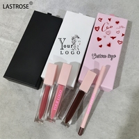 Coffret Combo Lèvres Marque Blanche : 1 Gloss et 1 Crayon à Lèvres, Huile à Lèvres Scintillante et Mate, Emballage Boîte, Kit Maquillage en Gros