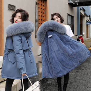 Manteau D'Hiver Décontracté en Fourrure Pas Cher pour Femmes, Parka pour Femmes avec Col en <span class=keywords><strong>Laine</strong></span>, Vestes D'Hiver pour Dames, Vêtements D'Hiver Féminins - Product Image 2