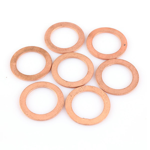 Cincin penyegel cincin datar baja kuningan perunggu pelat tembaga berbagai Sizes-4mm 5mm 6mm 8mm 10mm 12mm 14mm
