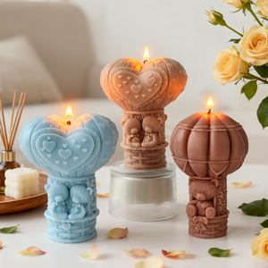 Stampo in Silicone J10-506 per Palloncino a Forma di Orso Teddy, <span class=keywords><strong>Decorazione</strong></span> per San Valentino, Regali di Nozze, Palloncino ad Aria Calda con Orso Seduto, Utensile per Torte - Product Image 6