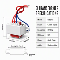 Transformateur de puissance OEM monophasé à noyau annulaire, type sec, à enroulement en cuivre, pour équipement industriel