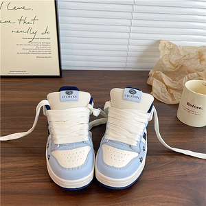 Women's New Versatile Soft, Comfortable, Lightweight and Non-grinding Indoor and Outdoor Lace-up Trendy Casual <strong>Sneakers</strong> - Product Image 3