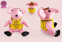Vente en gros de souris en peluche amusantes de 8 pouces, design original pour soulager le stress, personnalisables, en coton PP super doux, jouets en peluche