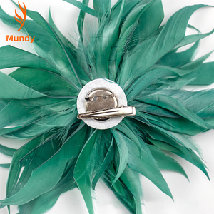 Broche et épingle à cheveux en plumes bohèmes pour mariée et demoiselle d'honneur, accessoire de coiffure pour cérémonie de mariage et fête nuptiale sur la plage - Product Image 6