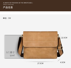 Borsa a Tracolla in Pelle Andong, Pelle Crazy Horse, Borsa Retrò da <span class=keywords><strong>Uomo</strong></span>, Casual e alla Moda, Grande Capacità, Borsa Messenger <span class=keywords><strong>Monospalla</strong></span> - Product Image 3